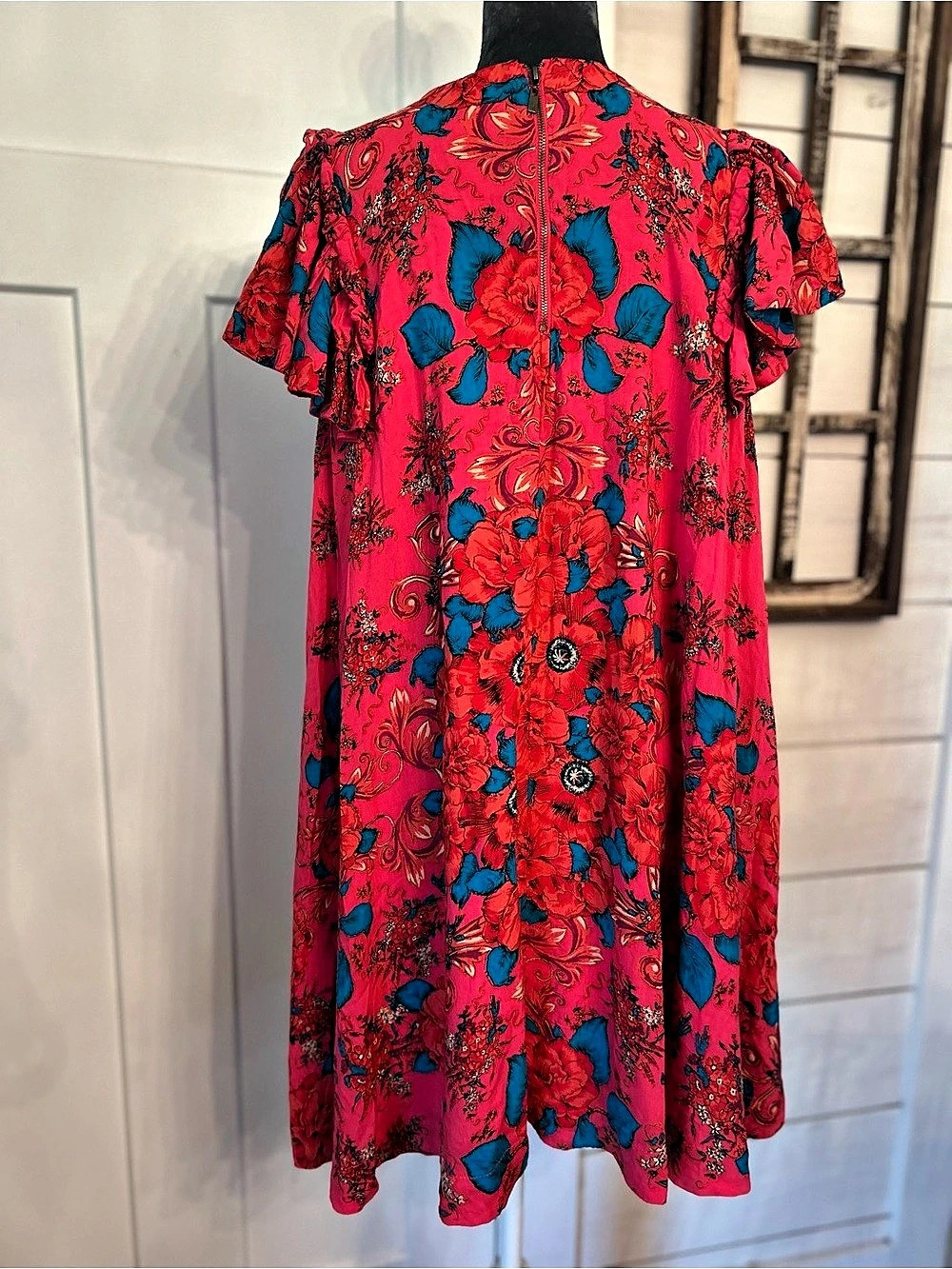 Free People- Floral Mini Dress Like New